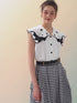 Butterfly Embroidery Collar Blouse